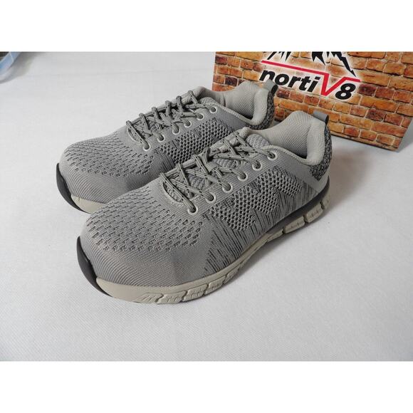 NortiV8 Mens Sz 6 Composite Toe Work Shoe SNIC21 Grey Lightweight Slip Resistant - Picture 3 of 10